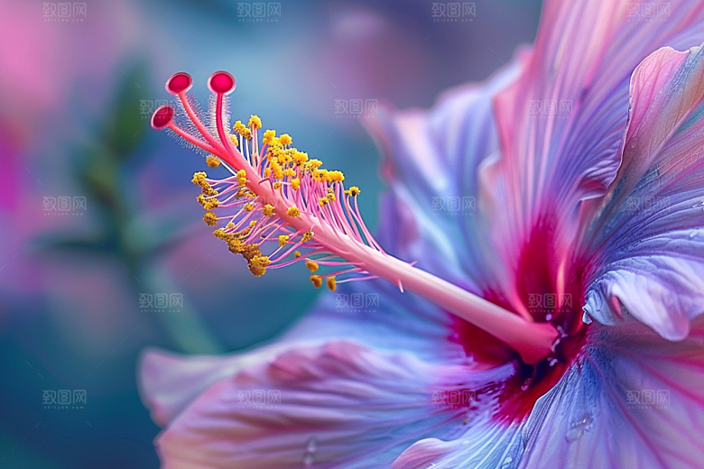 木槿花夏天自然摄影图