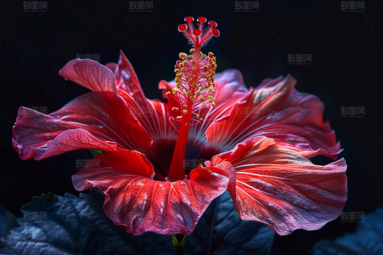 木槿花夏天自然摄影图