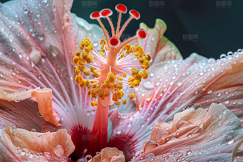 木槿花植物清新摄影图