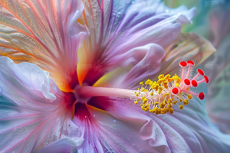 木槿花花卉花朵摄影图