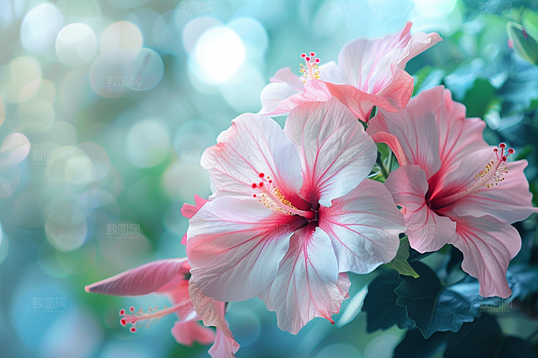 木槿花木棉花朵摄影图