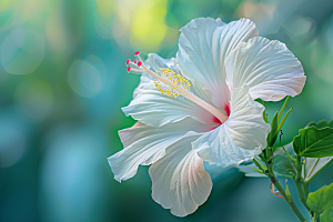 木槿花花卉花朵摄影图