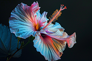 木槿花高清花朵摄影图