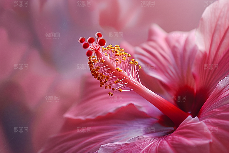 木槿花唯美自然摄影图