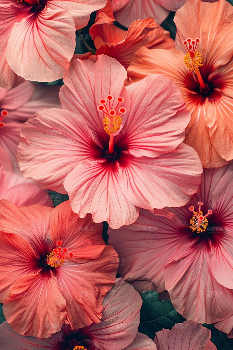 木槿花花卉夏季摄影图