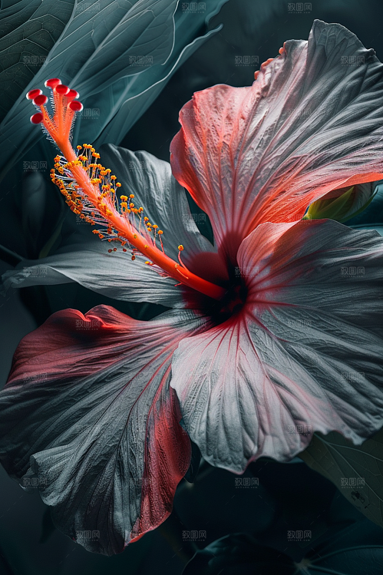 木槿花唯美自然摄影图