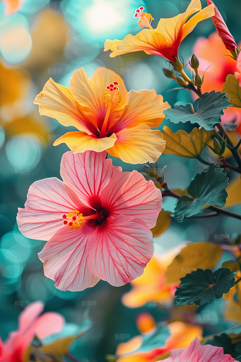 木槿花高清木棉摄影图
