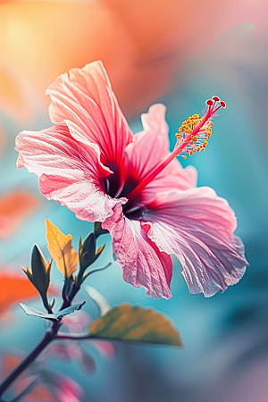 木槿花夏季木棉摄影图