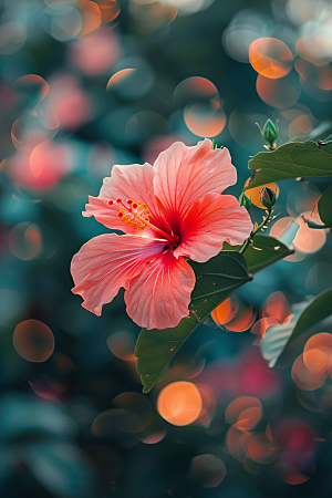 木槿花高清清新摄影图