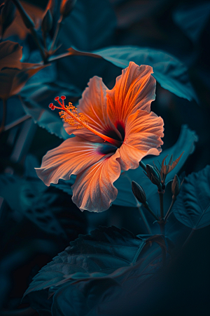 木槿花高清自然摄影图