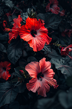 木槿花花朵木棉摄影图