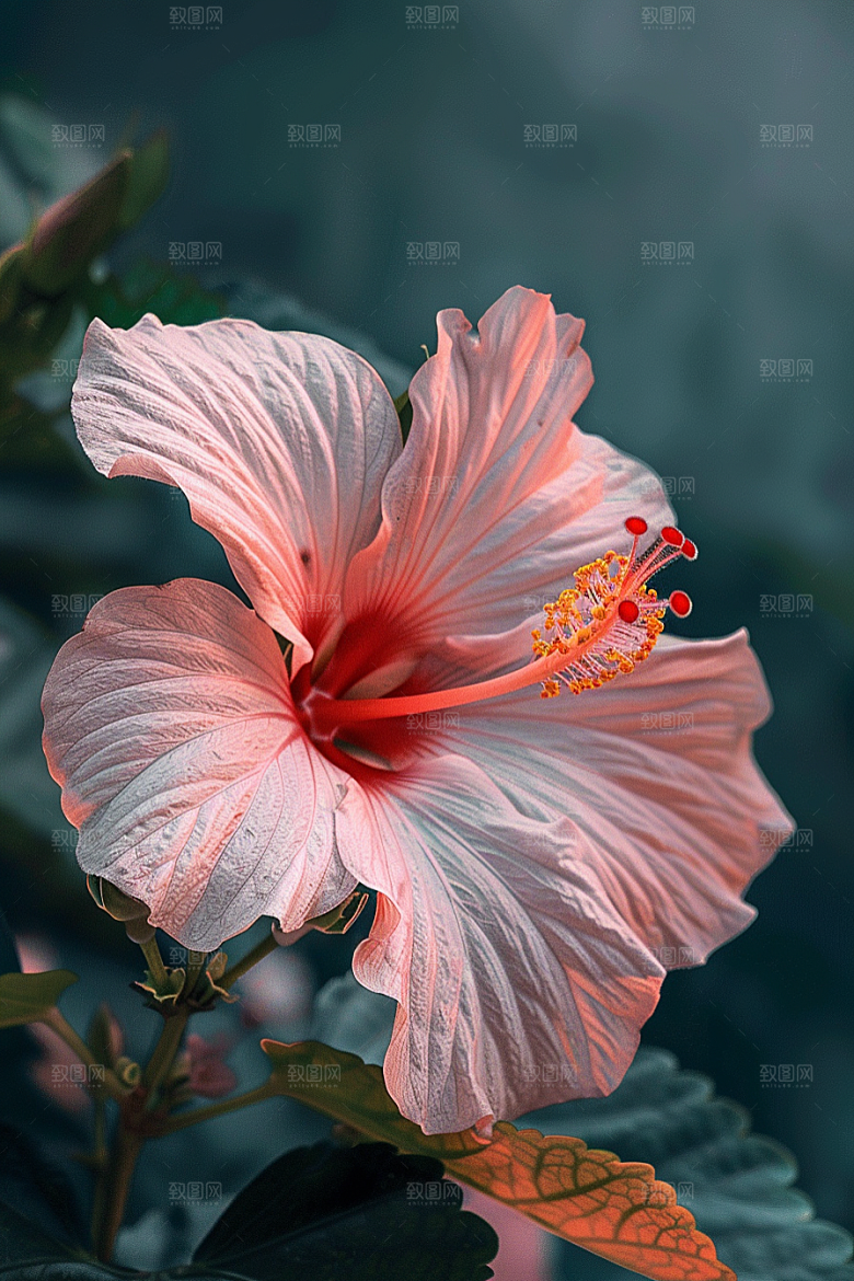 木槿花夏季唯美摄影图