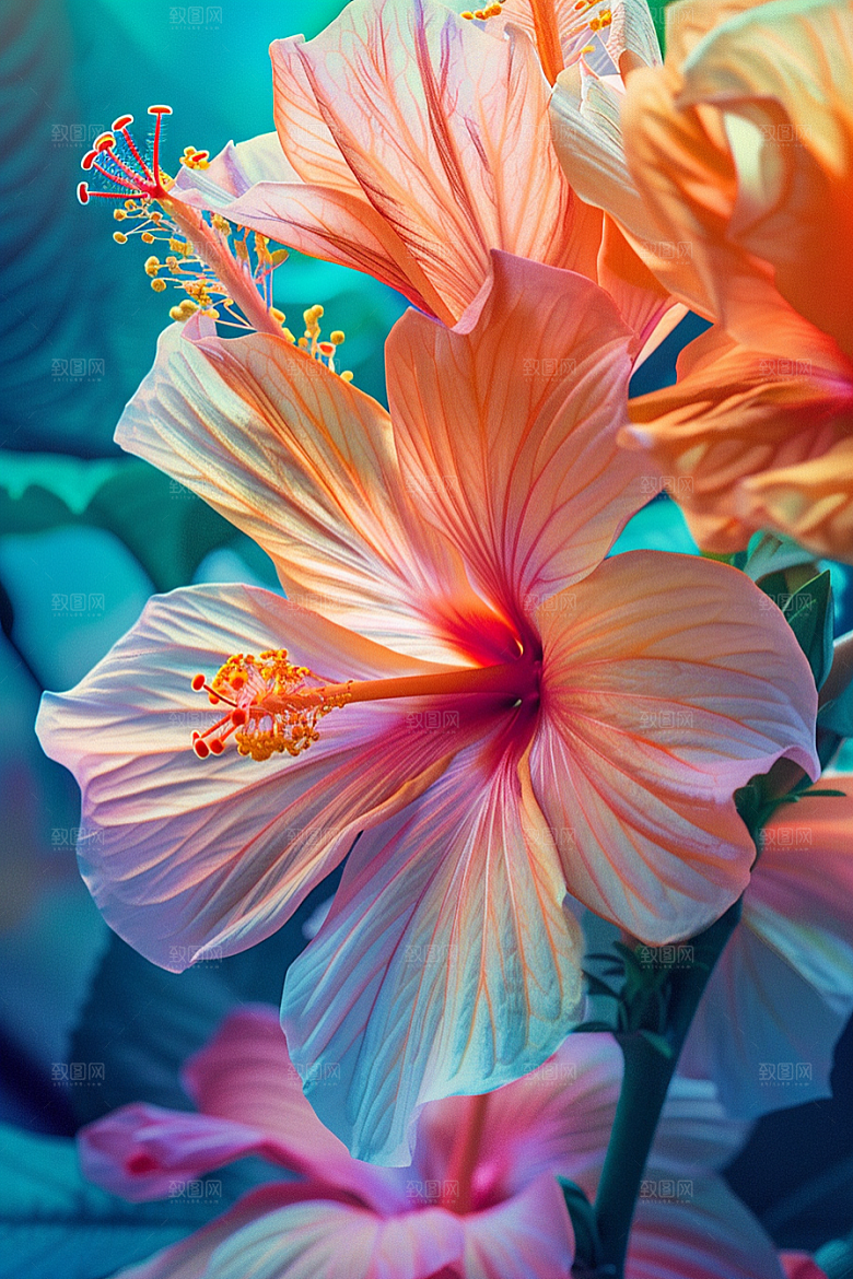 木槿花自然高清摄影图