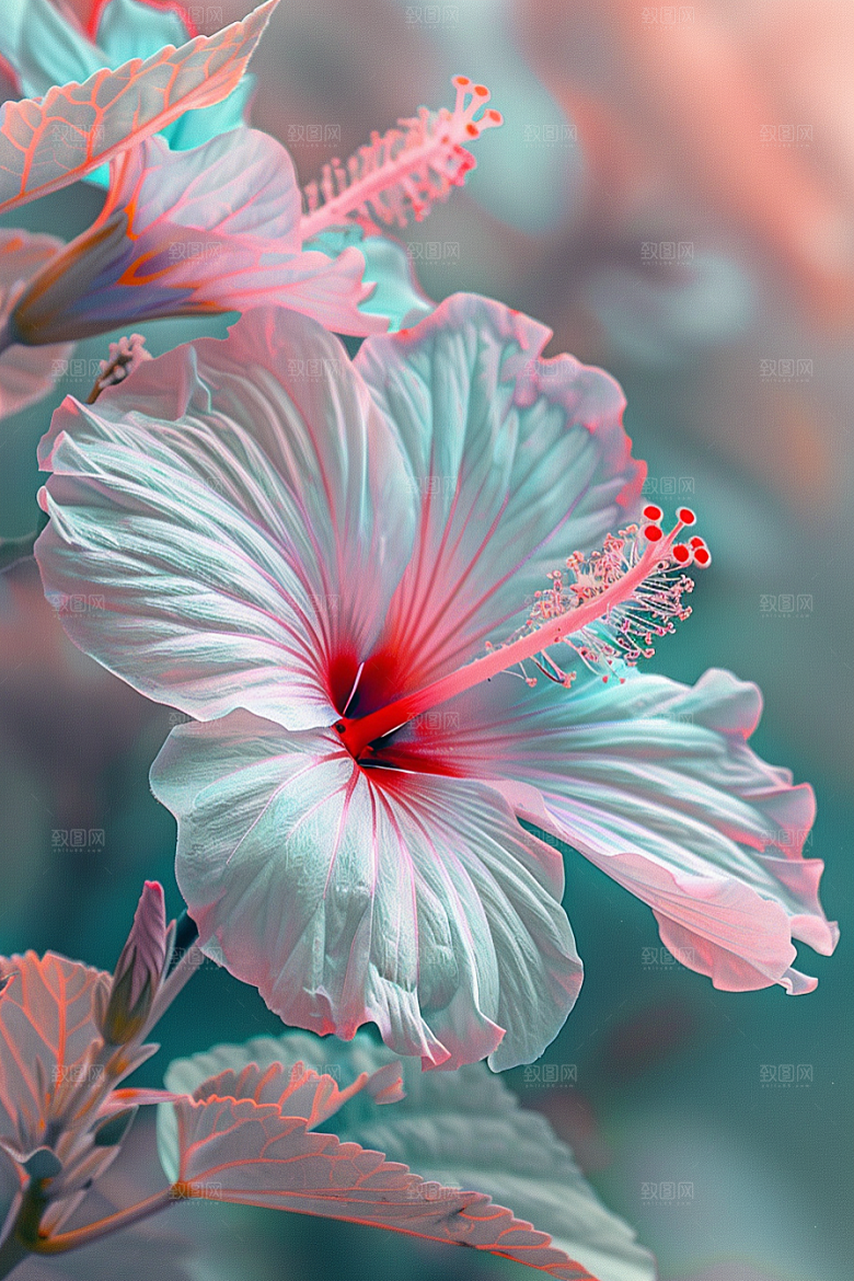 木槿花高清花卉摄影图