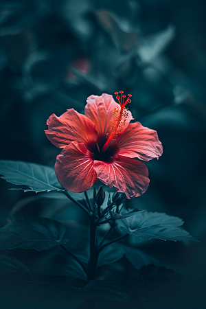 木槿花花朵木棉摄影图