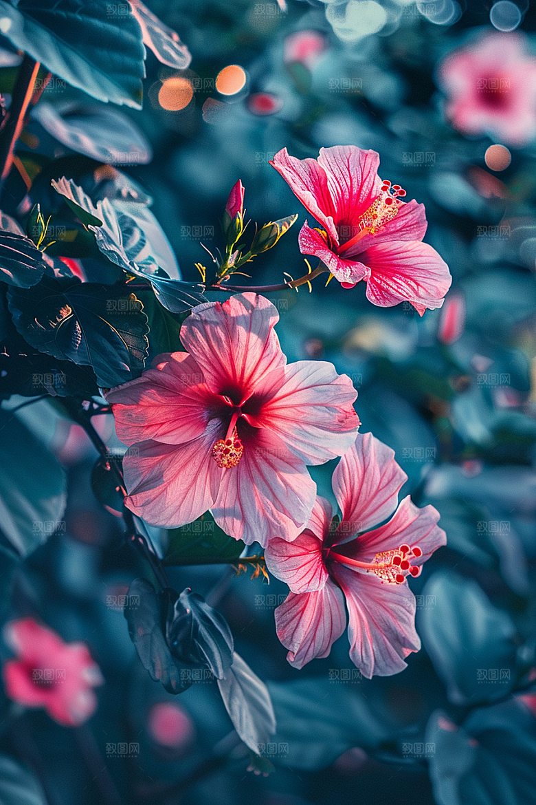 木槿花花朵木棉摄影图