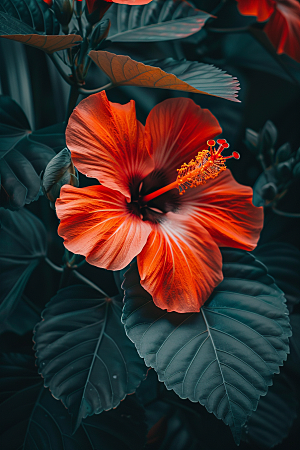 木槿花高清花卉摄影图