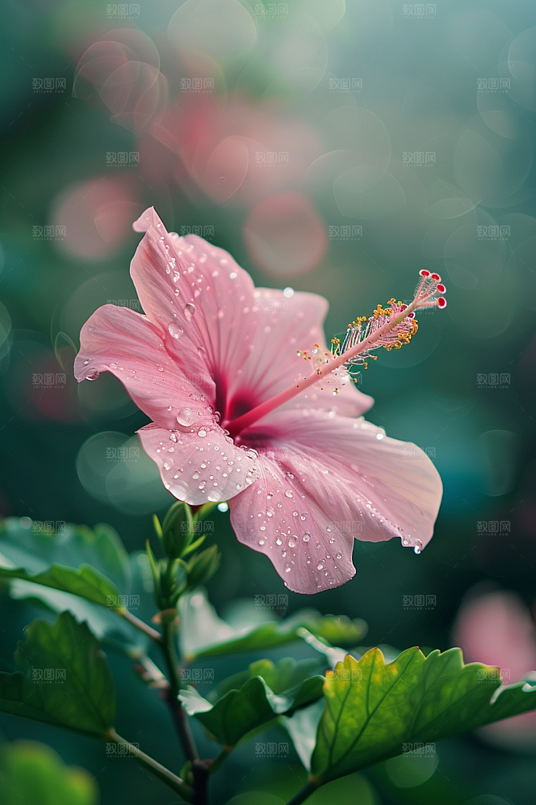 木槿花夏季夏天摄影图