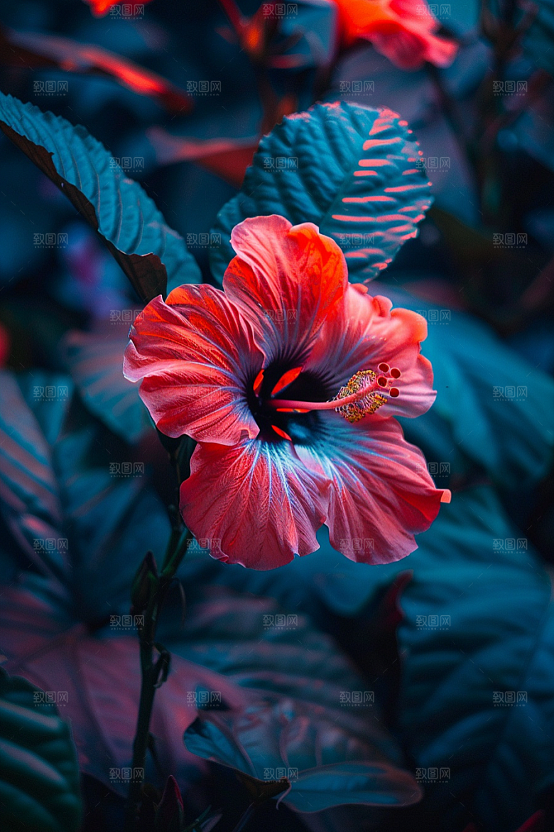 木槿花自然唯美摄影图