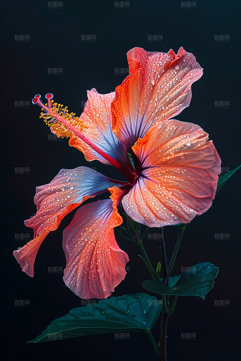 木槿花花朵木棉摄影图