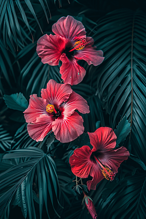 木槿花植物木棉摄影图