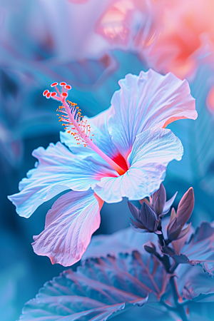 木槿花唯美高清摄影图