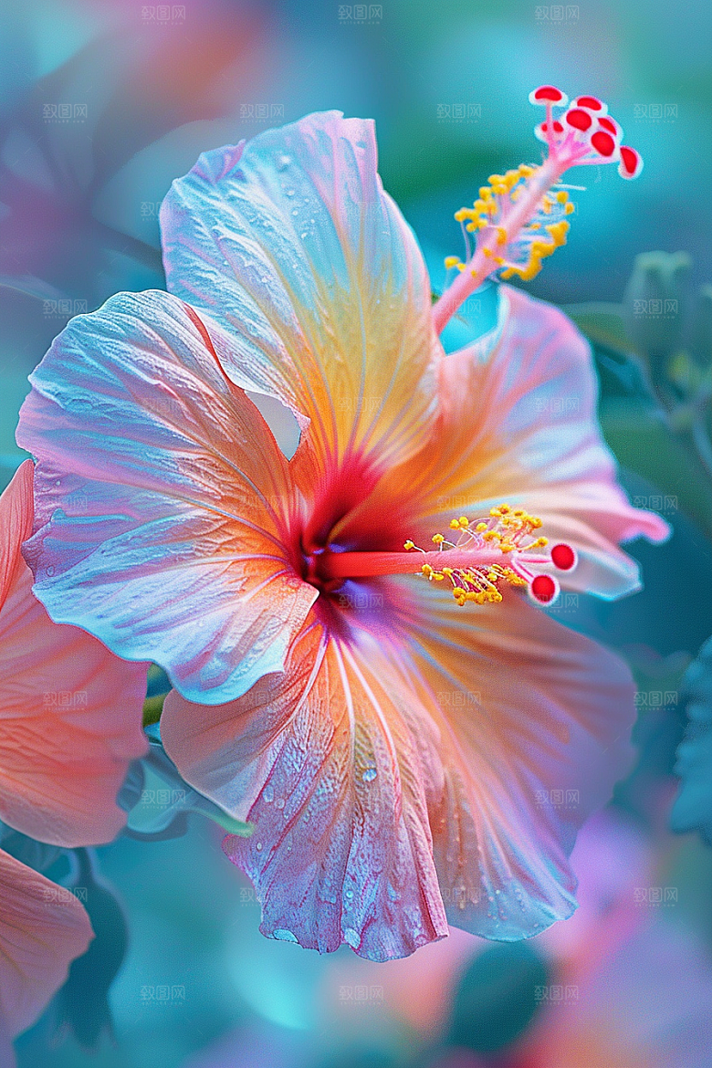 木槿花花朵高清摄影图