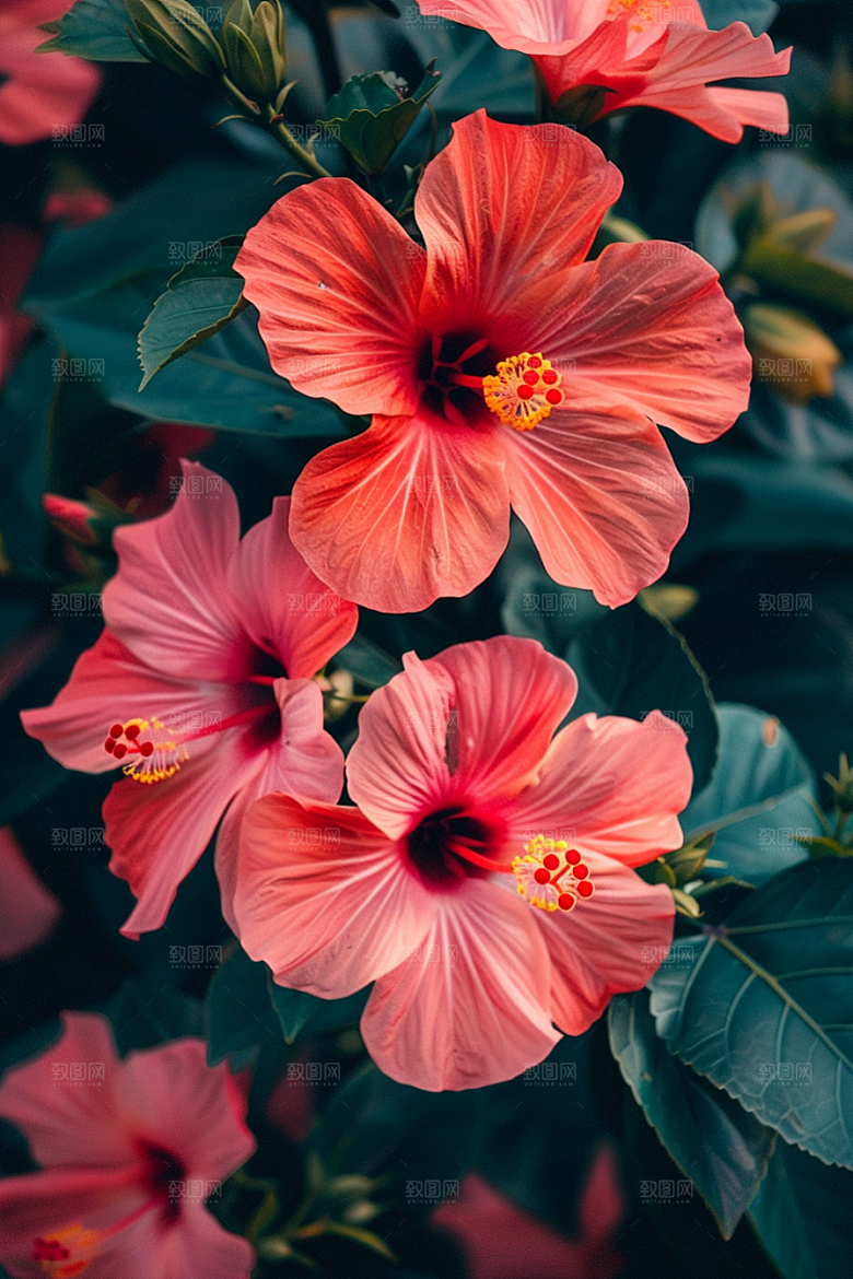木槿花高清夏季摄影图
