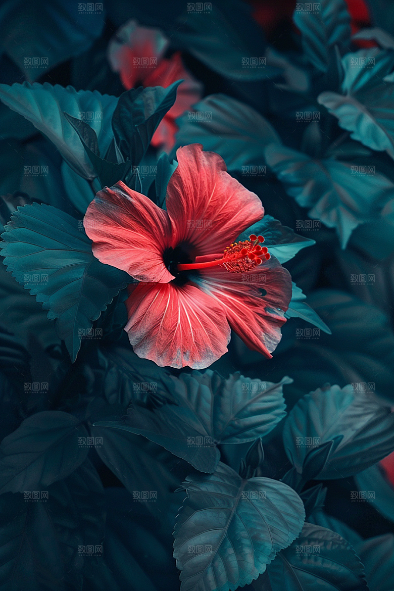 木槿花木棉花卉摄影图