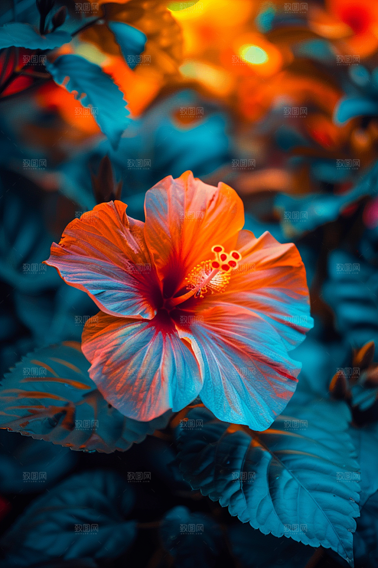 木槿花唯美高清摄影图