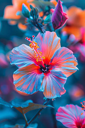 木槿花高清夏天摄影图