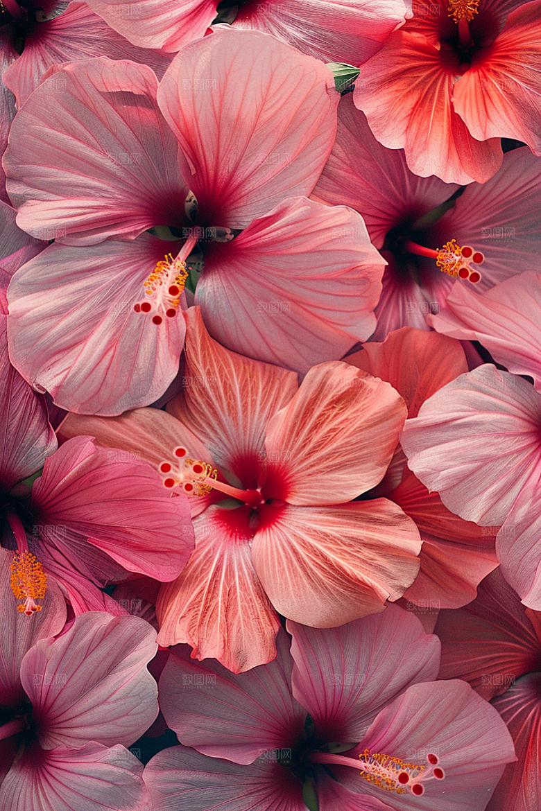 木槿花高清夏季摄影图