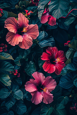 木槿花木棉自然摄影图