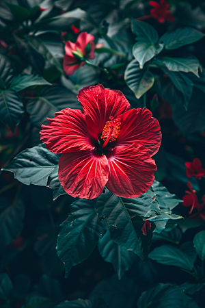 木槿花夏季清新摄影图