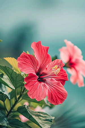 木槿花高清植物摄影图