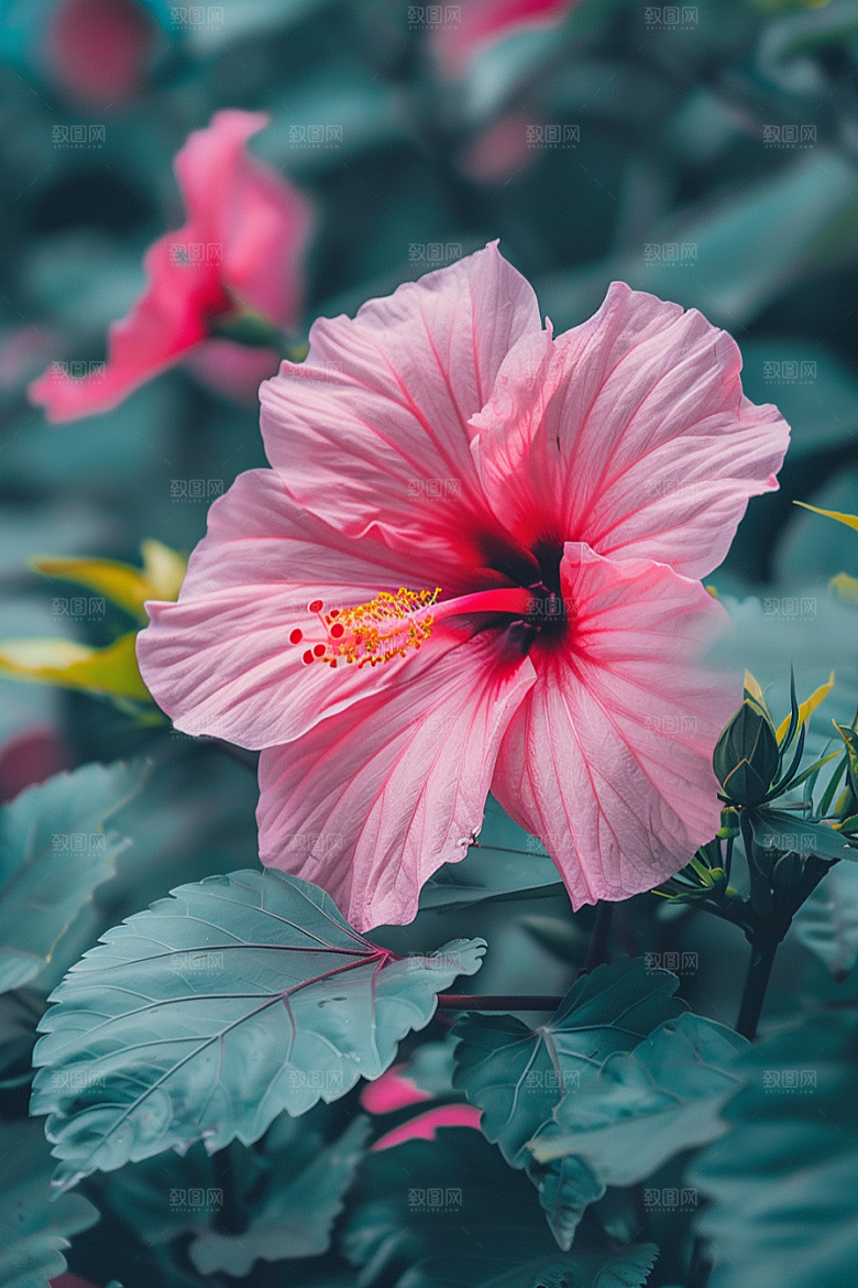木槿花木棉夏天摄影图
