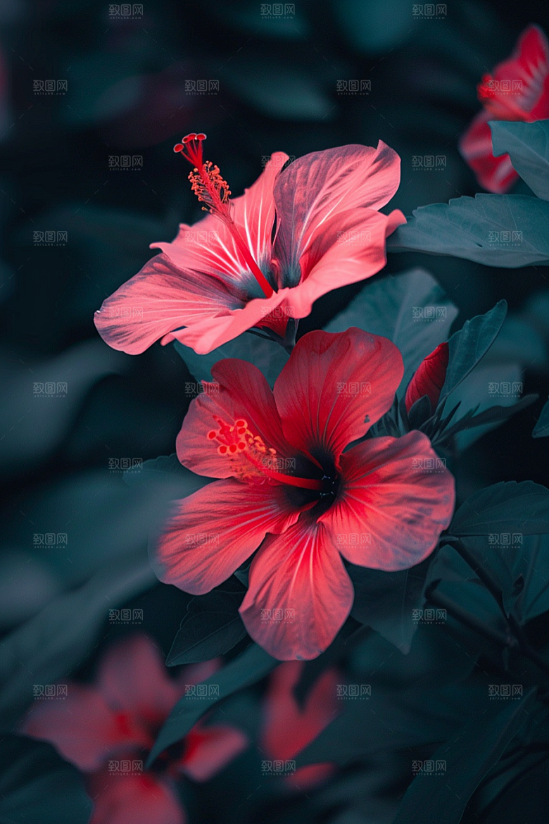 木槿花夏季木棉摄影图