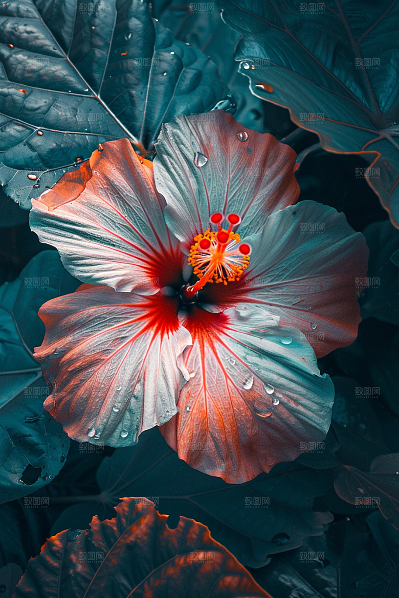 木槿花植物自然摄影图