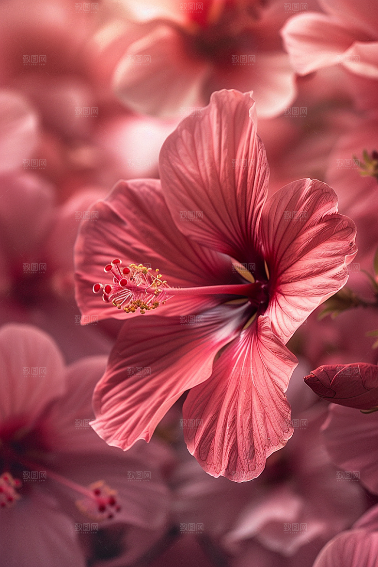 木槿花花朵高清摄影图