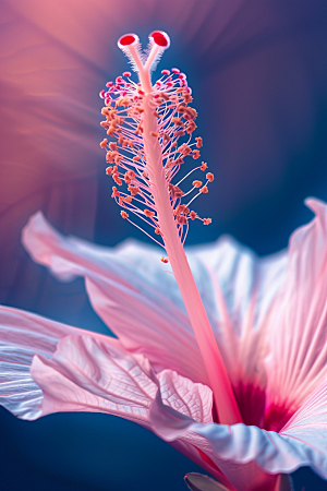 木槿花花卉夏天摄影图