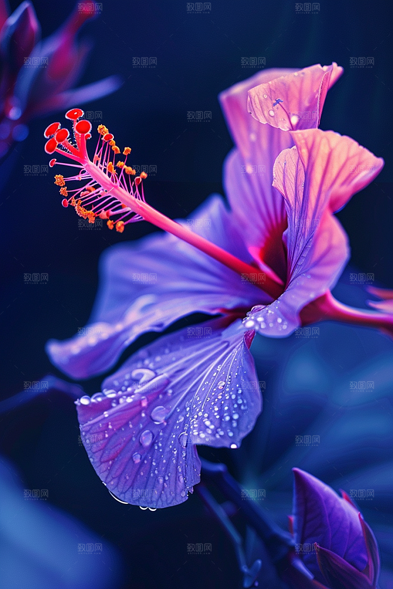 木槿花自然木棉摄影图