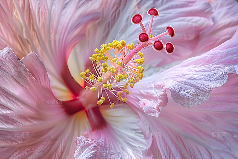 木槿花植物花卉摄影图