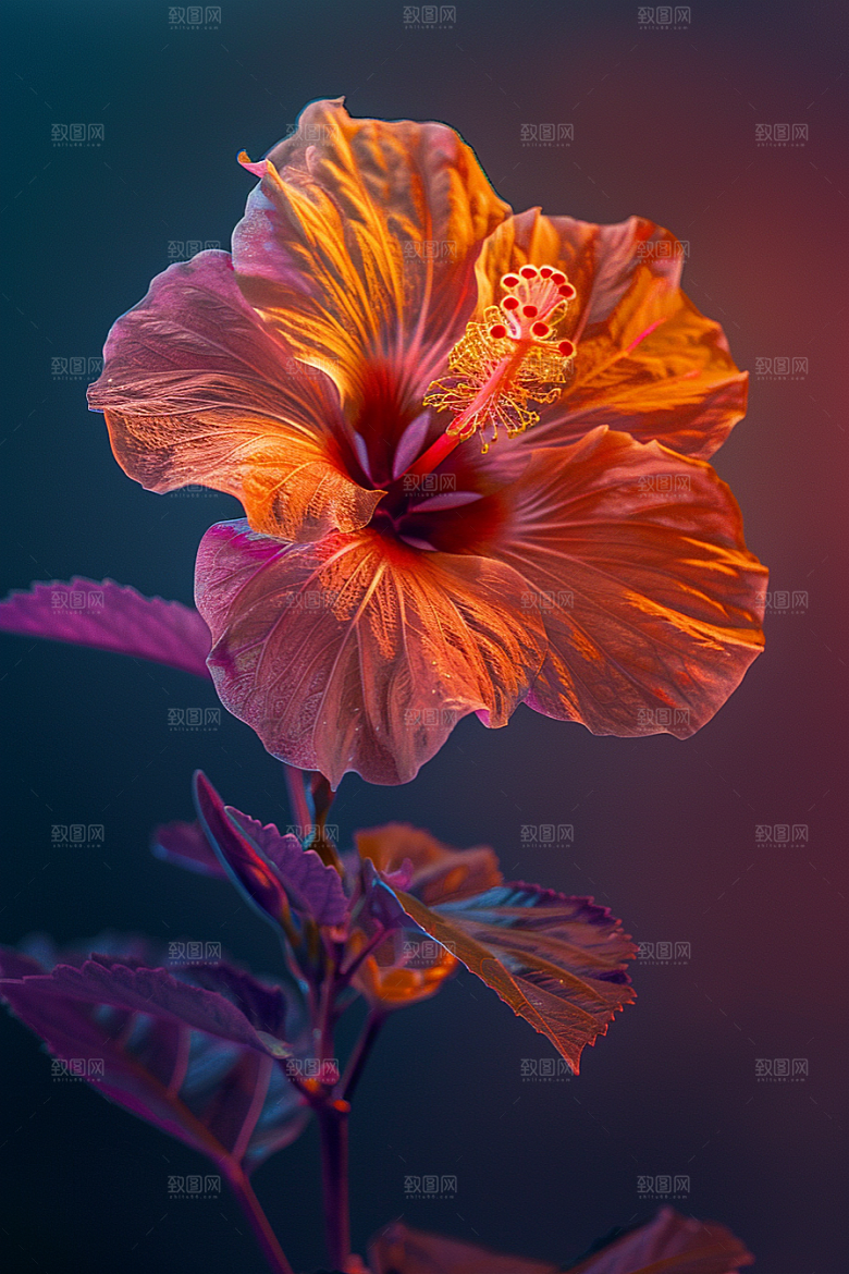 木槿花木棉花卉摄影图