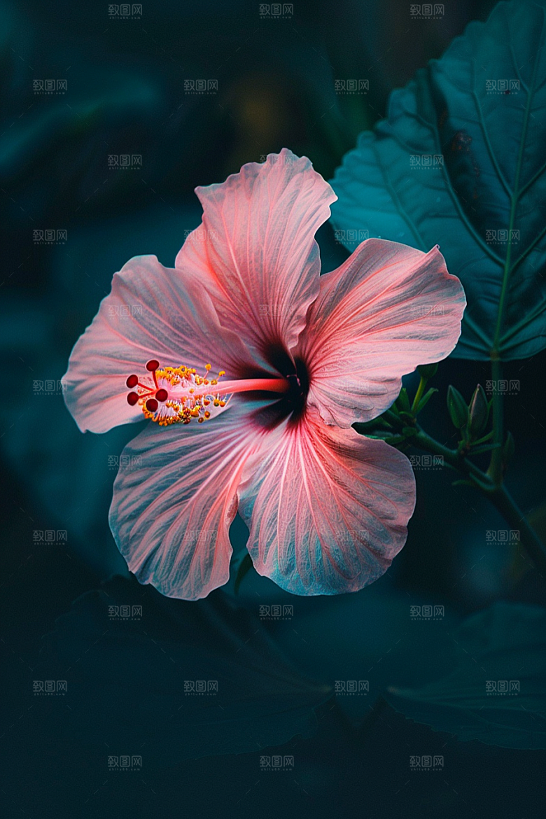 木槿花花朵木棉摄影图
