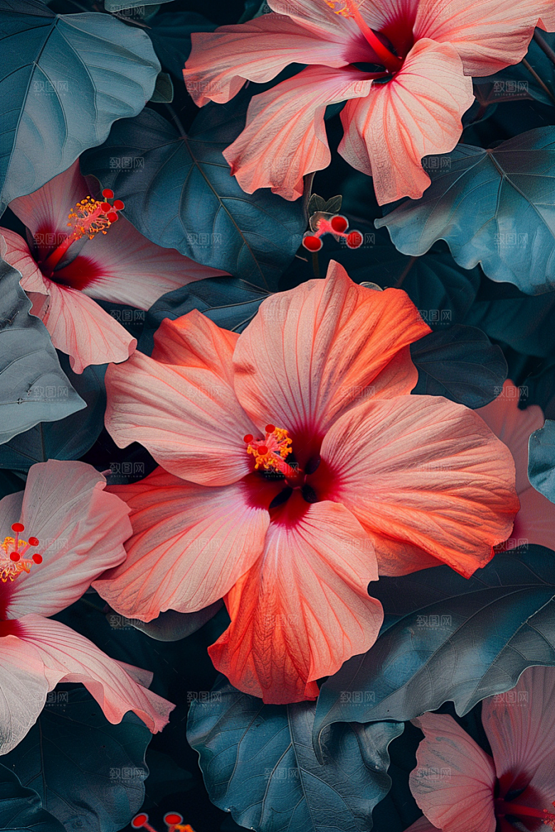 木槿花夏季木棉摄影图