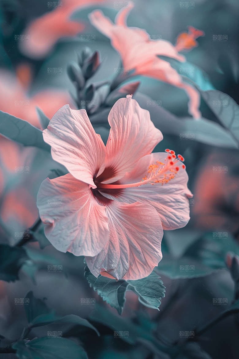 木槿花自然唯美摄影图