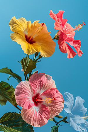 木槿花夏天自然摄影图