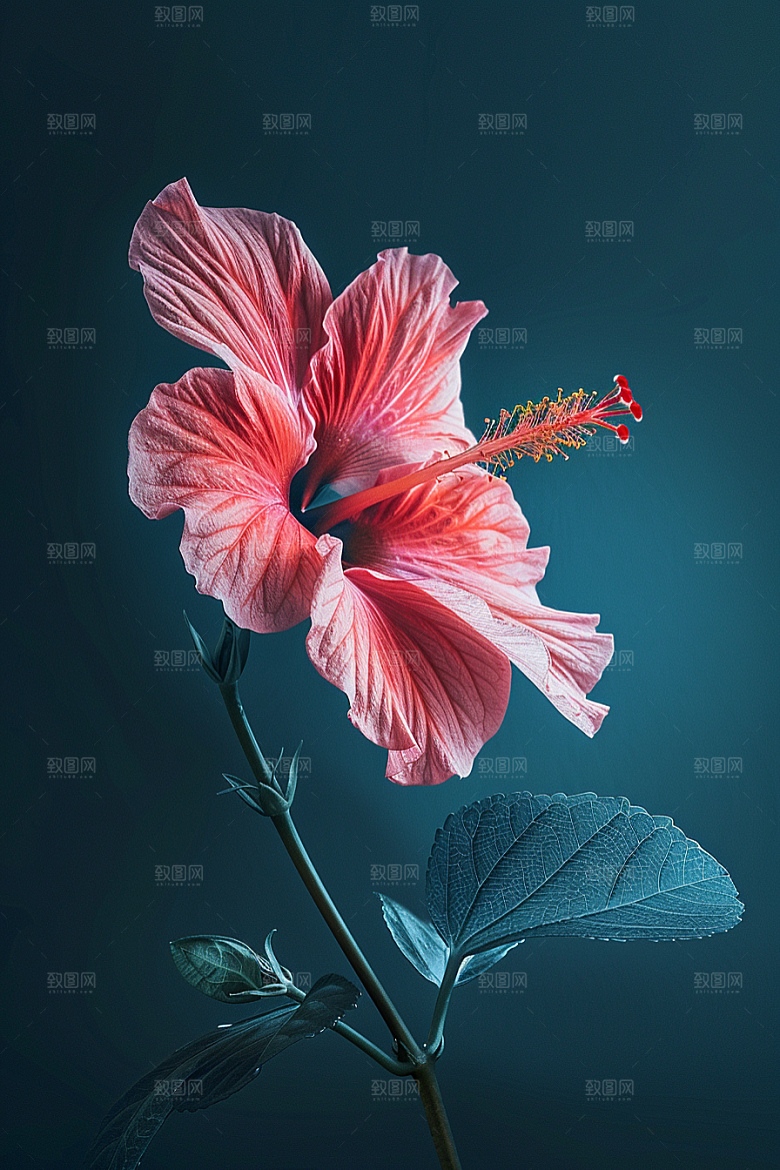木槿花花卉高清摄影图