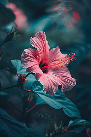 木槿花花卉木棉摄影图