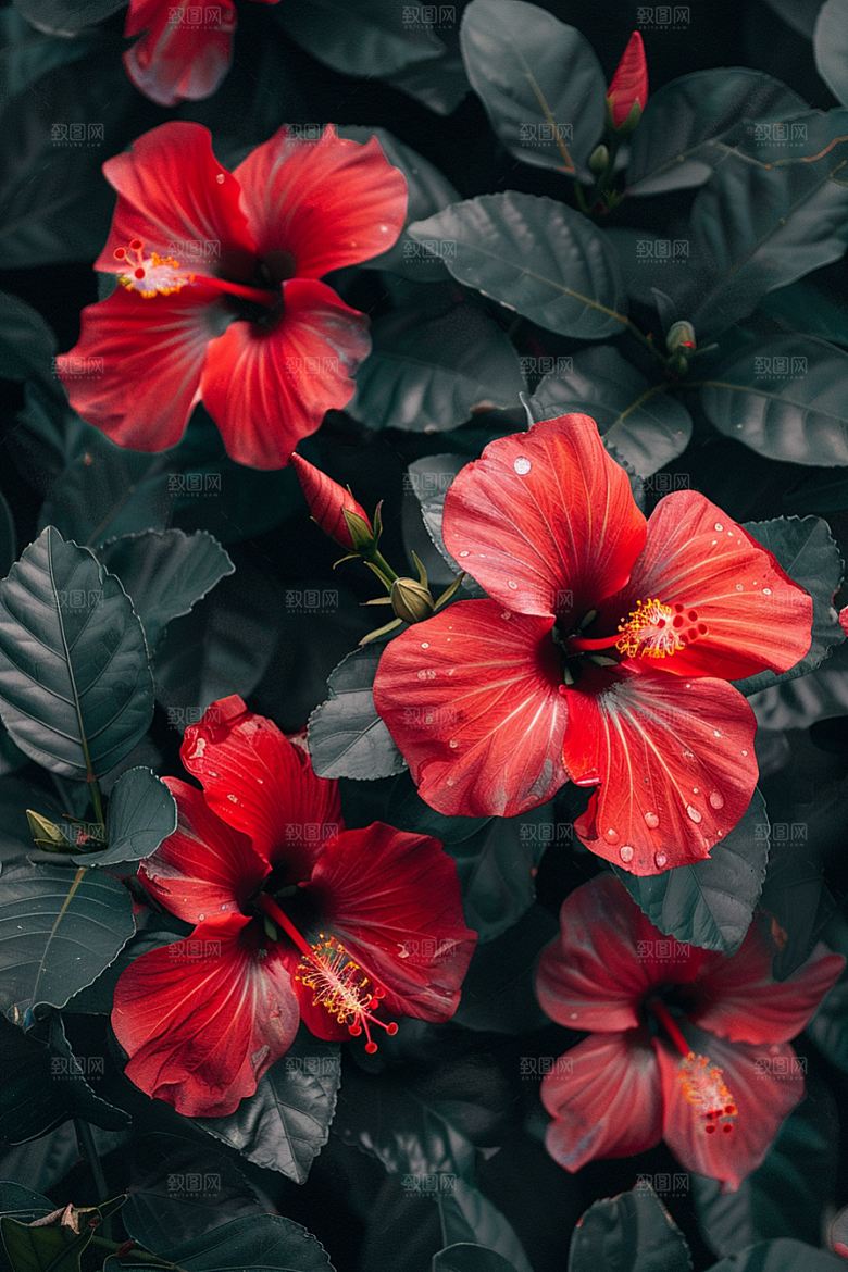 木槿花高清自然摄影图